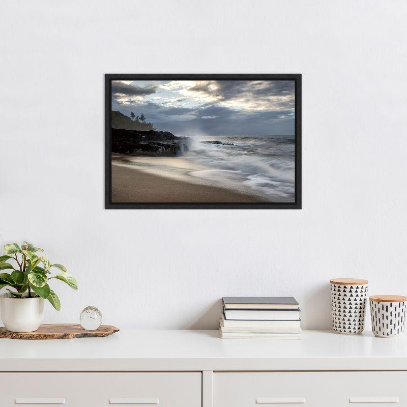 Amanti Art Secret Beach by D. Burt Canvas Wall Art Print Framed 23 x 16-in.