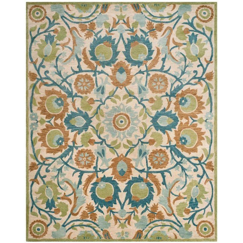 Hand Tufted Wool Floral Rug