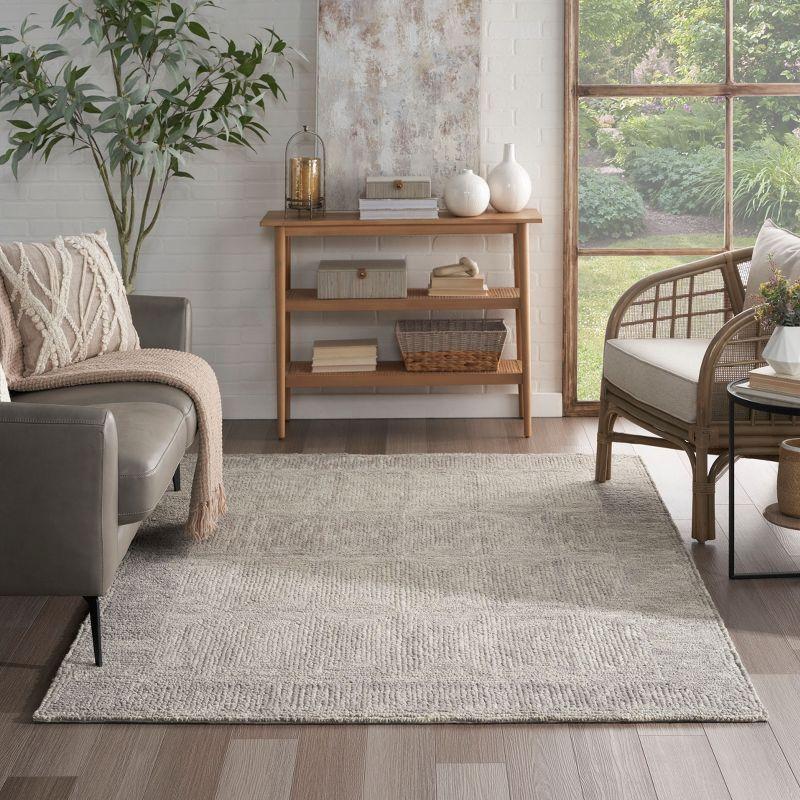 Nourison Vail Contemporary Indoor Area Rug Grey 5'3" x 7'3"