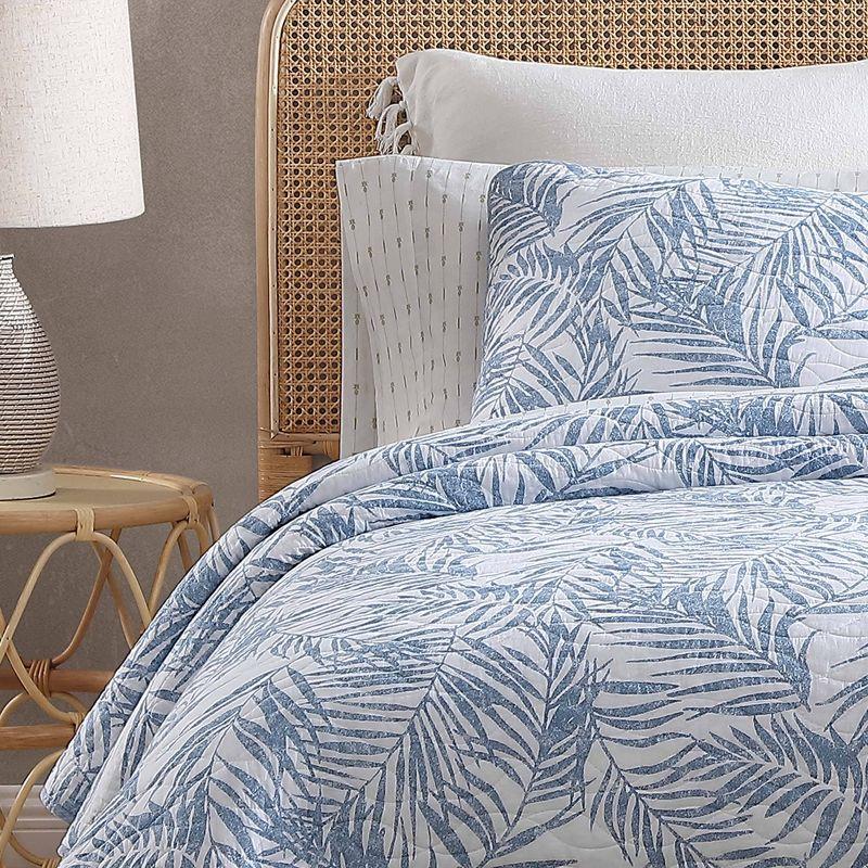 Blue Canal Full Cotton Reversible Quilt Set