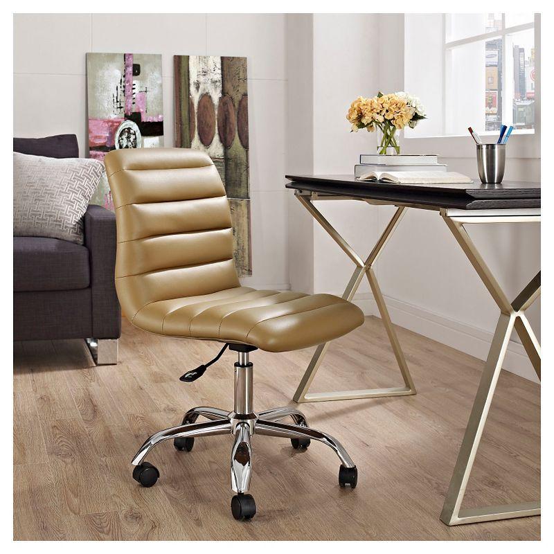 Modway Ripple Armless Mid Back Vinyl Office Chair