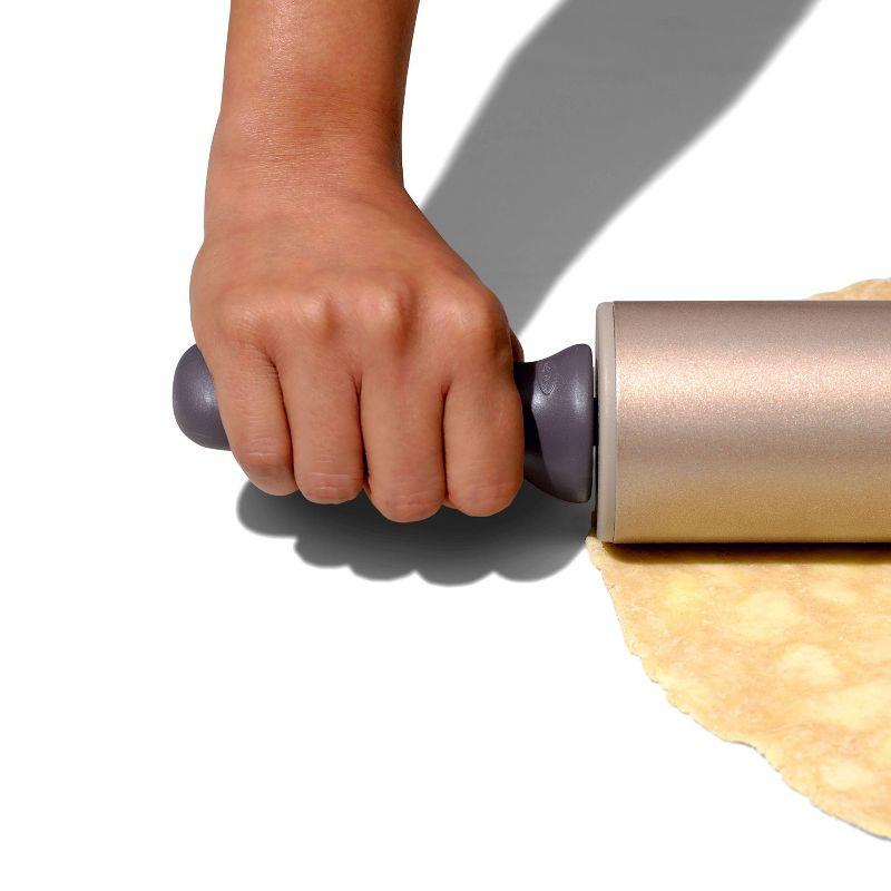 OXO Non Stick Rolling Pin: Stainless Steel, Dishwasher-Safe, 18.5" Length, Handled for Baking