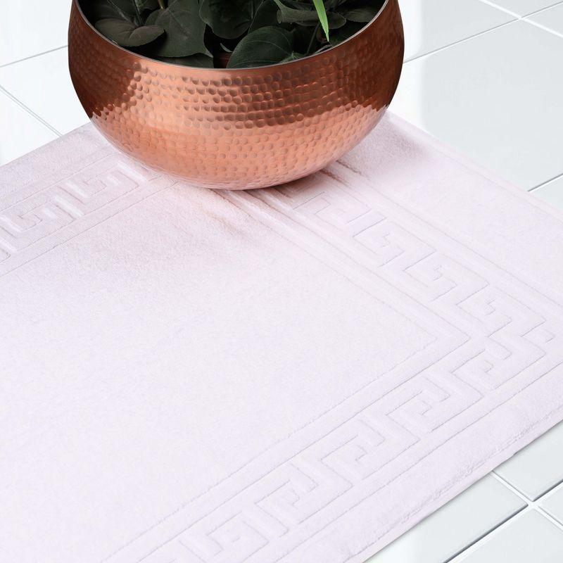 Mercer41 Subra Rectangular Cotton Reversible Greek Key Infinity Border 2 Piece Bath Mat (Set of 2)