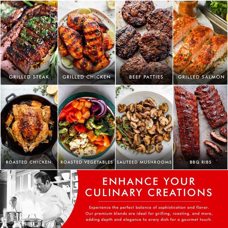 Emeril Lagasse 5 Oz, 3-Pack and 6-Pack Seasoning Blend: Original Essence, Cajun, Blackened, Chicken Rub, Steak Rub and Rib Rub (1-PK Blackened)