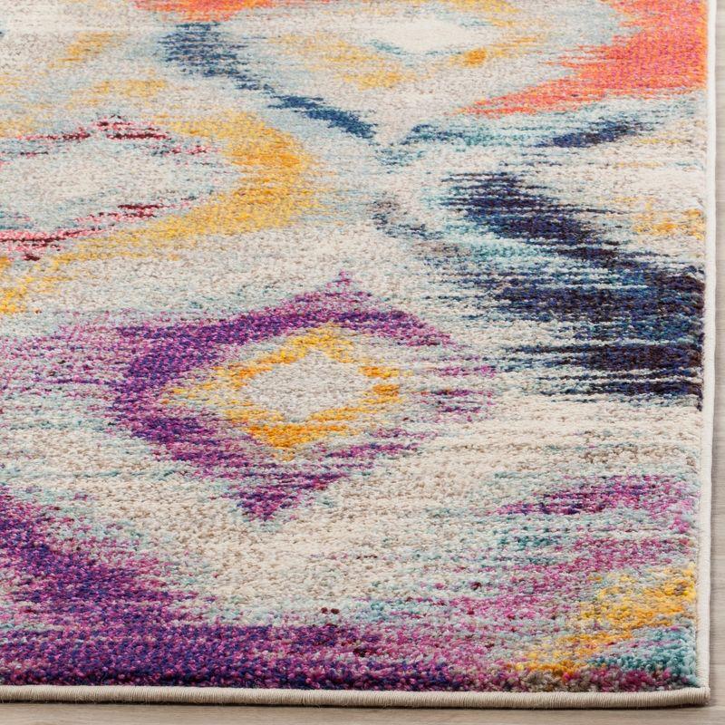 Monaco Vibrant Multi-Color Square Area Rug, 6'7" x 6'7"