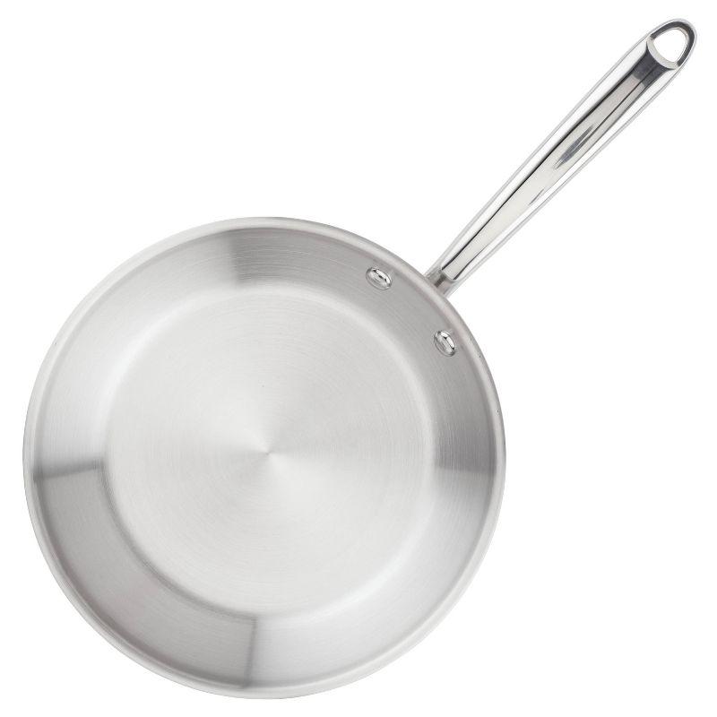 Rachael Ray Rachael Ray Professional Stainless Steel Induction Frying Pan / Skillet, 10 Inch, Silver