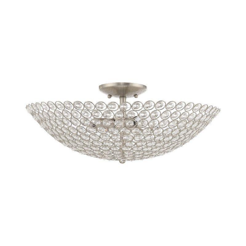 Livex Lighting Cassandra 4 - Light Flush Mount in  Brushed Nickel