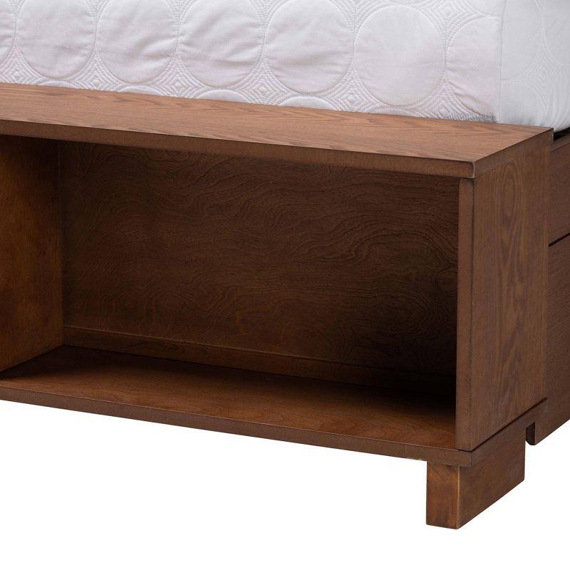 Bayou Breeze Baxton Studio Besim Mid-Century Brown Storage Bed