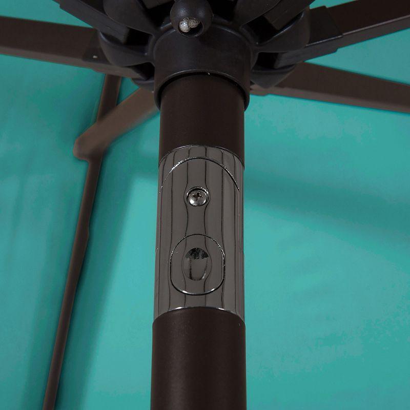 WestinTrends 9 Ft Outdoor Patio Market Table Umbrella with Bronze Round Base, Turquoise