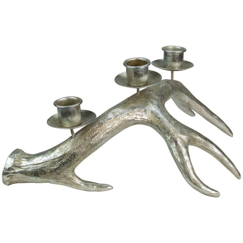 Northlight Deer Antler Christmas Taper Candle Holder - 12" - Champagne