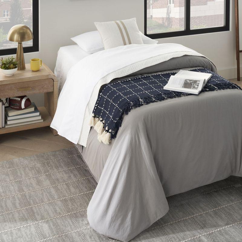 Nourison Serenity Home Contemporary Indoor Area Rug Light Grey 7'10" x 9'10"