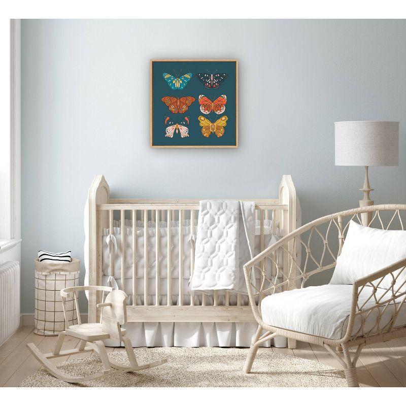 22" x 22" Sylvie Free Wings Framed Wall Canvas by Oris Eddu Natural - Kate & Laurel All Things Decor