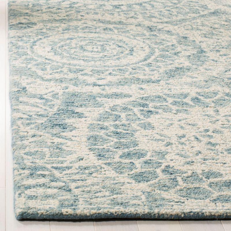 Abstract ABT205 Handmade Indoor Runner - Ivory/Blue - 2'-3"x10' - Safavieh