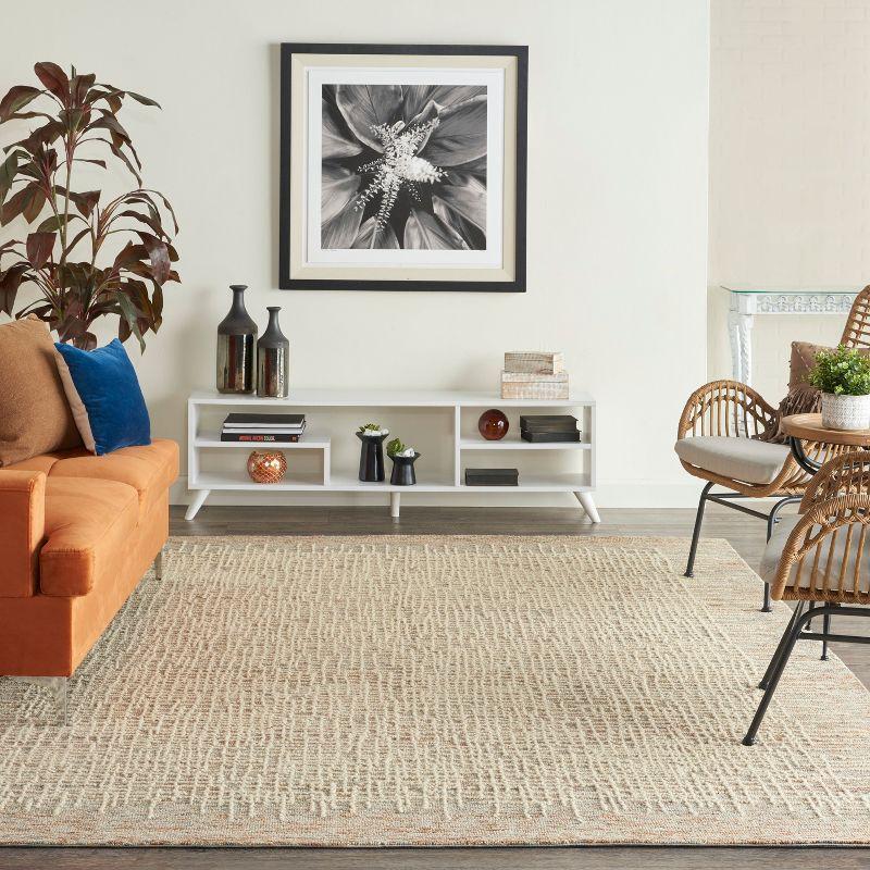 Nourison Vail Rustic Texture Indoor Area Rug Beige/Multi 7'9" x 9'9"