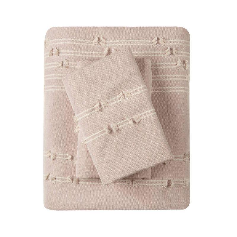 Blush Cotton Jacquard Full/Queen Duvet Cover Set