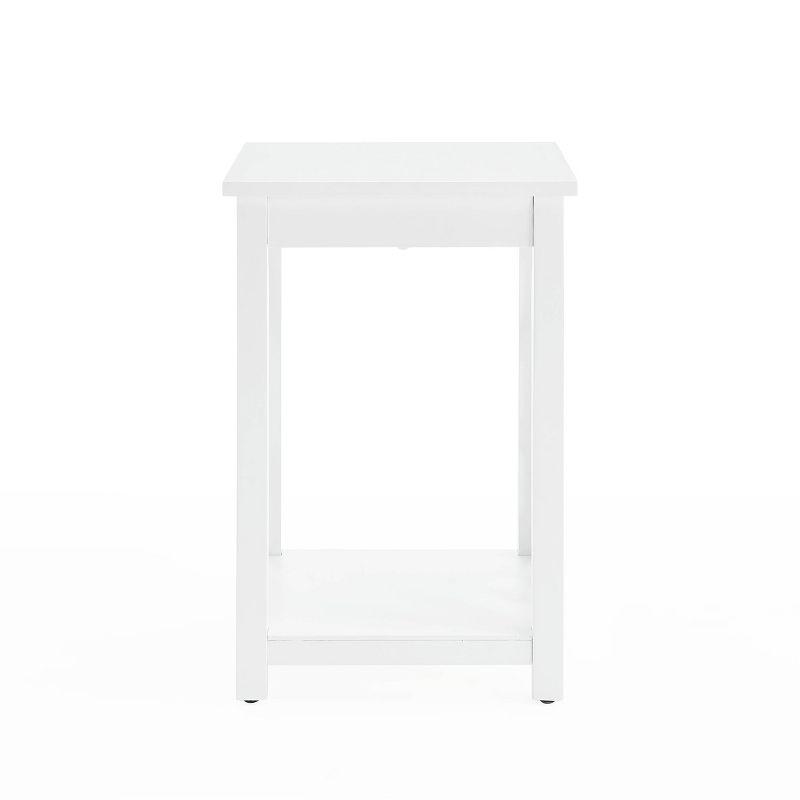 36" Middlebury Coffee Table and End Table with Tray White - Alaterre Furniture: Pull-Out Tray, 2-Piece Set