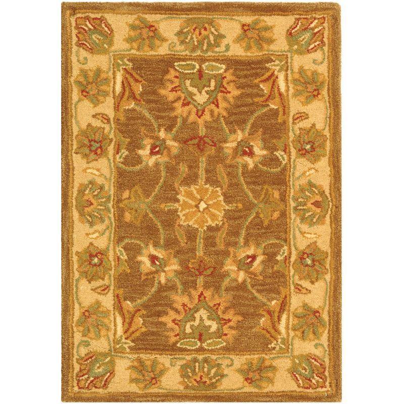 Heritage HG343 Handmade Accent Rug - 2'x3' - Brown/Ivory - Safavieh