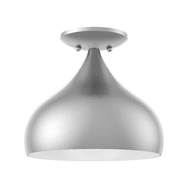 Livex Lighting Amador 1 - Light Semi-Flush Mount in  Brushed Nickel