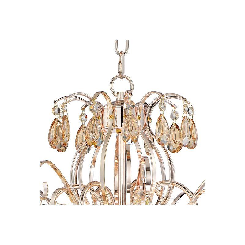 Vienna Full Spectrum Mellie Champagne Gold Chandelier 24" Wide French Crystal 6-Light Fixture for Dining Room House Kitchen Island Entryway Bedroom