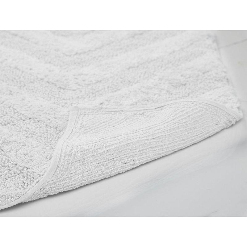 Better Trends Hugo 100% Cotton Tufted Non-Slip Backing Bath Rug 24" x 40" Rectangle - White