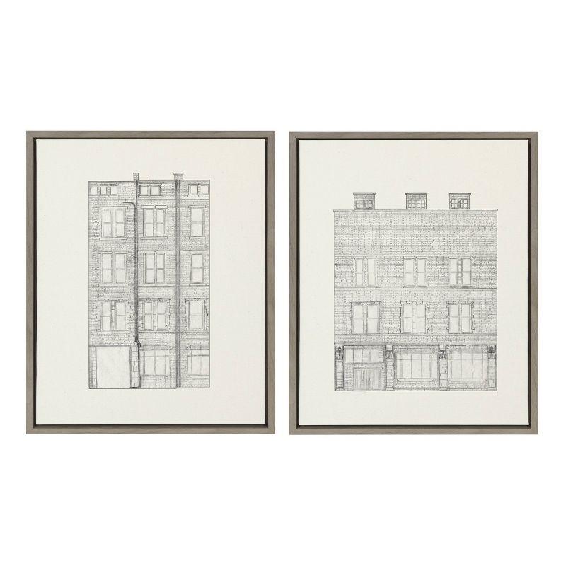 Viola Kreczmer Urban Brick Building Canvas Print Set