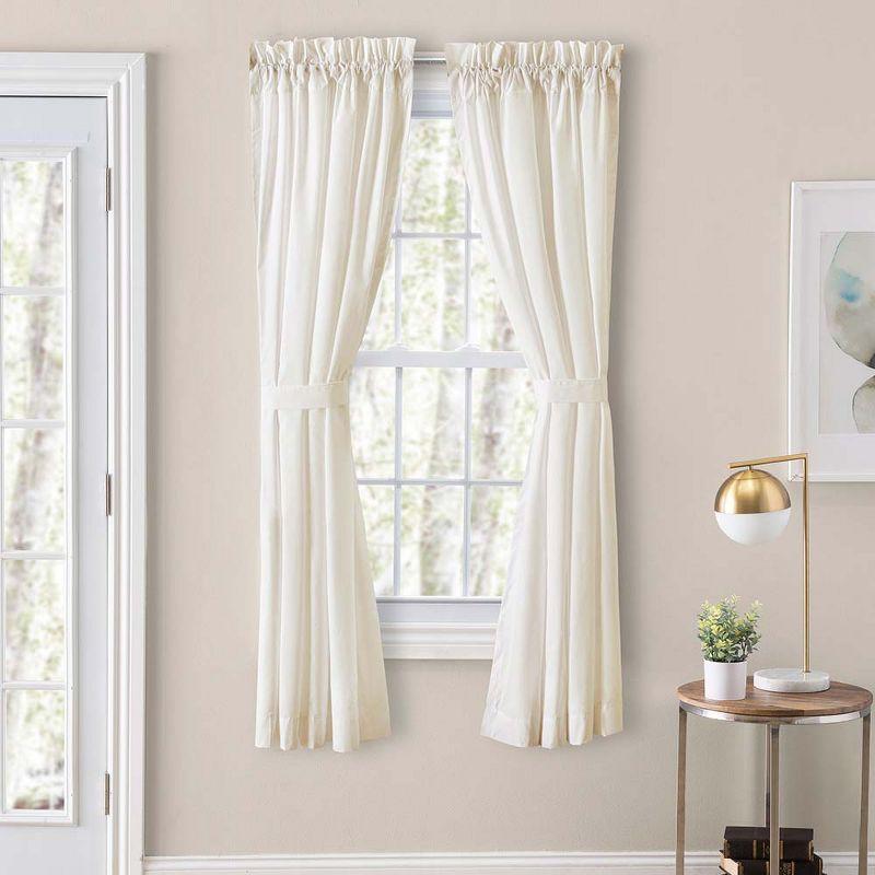 Ivory Light-Filtering Cotton Polyester Rod Pocket Curtains