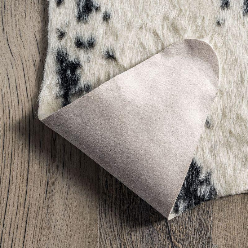 Nuloom Marcia Machine Washable Faux Cowhide Area Rug