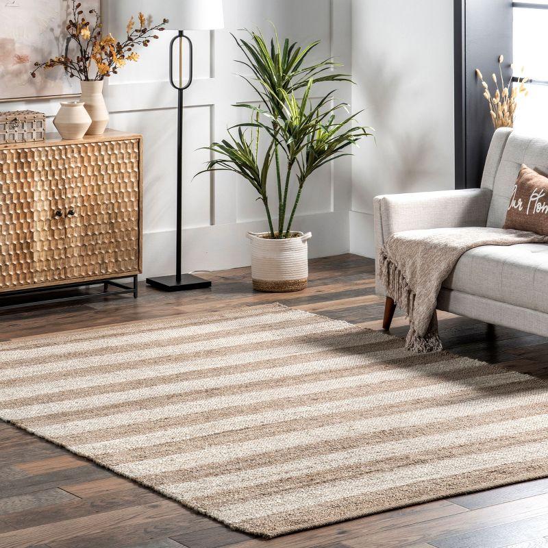 Nuloom Flatweave Alisia Stripes Jute Indoor Area Rug