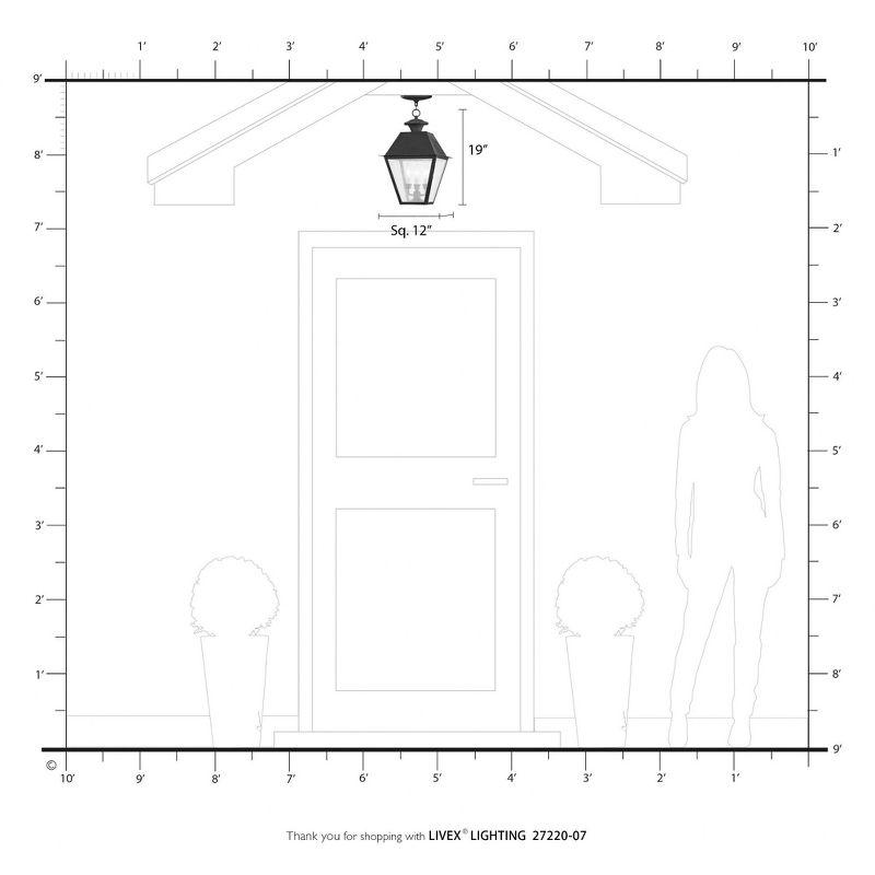 Livex Lighting Wentworth 3 - Light Pendant in  Bronze/Antique Brass