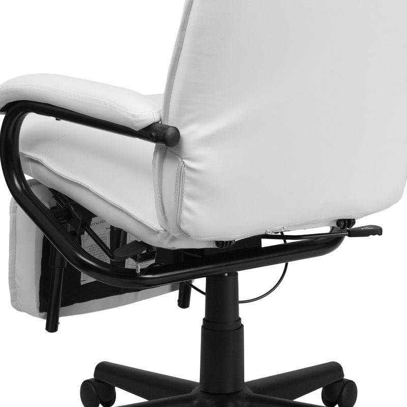 Flash Furniture High Back LeatherSoft Executive Reclining Ergonomic Swivel Office Chair with Arms