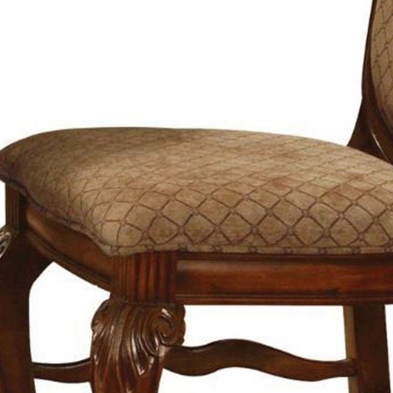 Acme Furniture Chateau De Ville Dining Chairs Fabric/Cherry Finish