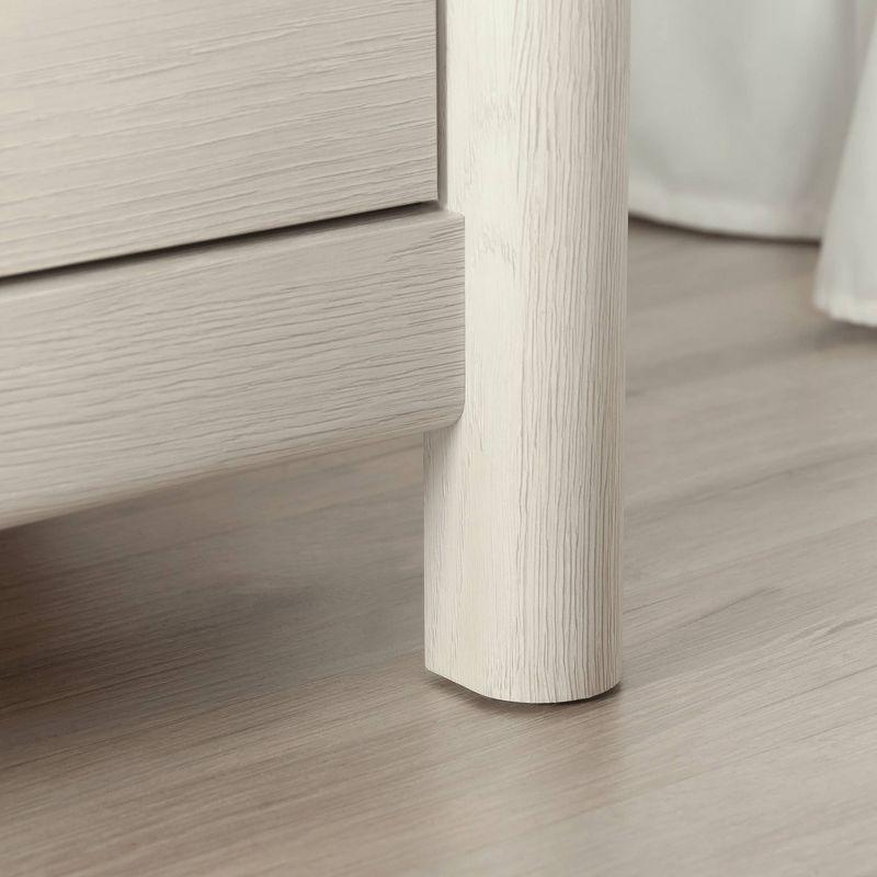 Dover Edge 1 Drawer Nightstand with Shelf Glacier Oak - Sauder: Mid-Century Modern Bedside Table, Laminated Surface, Metal Hardware