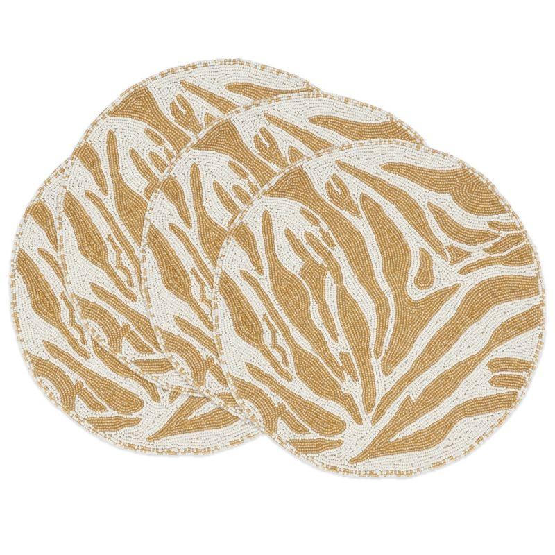 Arbez Glass Animal Print Round Placemat (Set of 4)