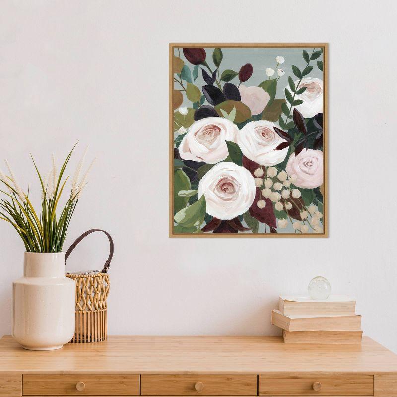 16"x20" Bohemian Blooms I by Grace Popp Framed Canvas Wall Art - Amanti Art: Hand-Stretched, Lithograph Print, Sawtooth Back Mount