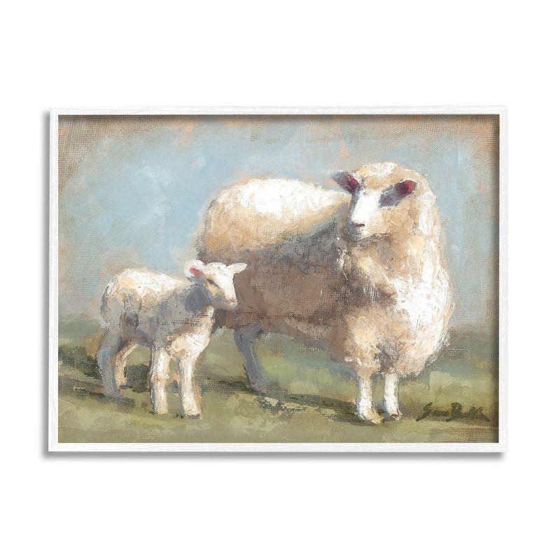 Stupell Industries Sheep Lamb Family Farm Framed Giclee Art, 16 x 20
