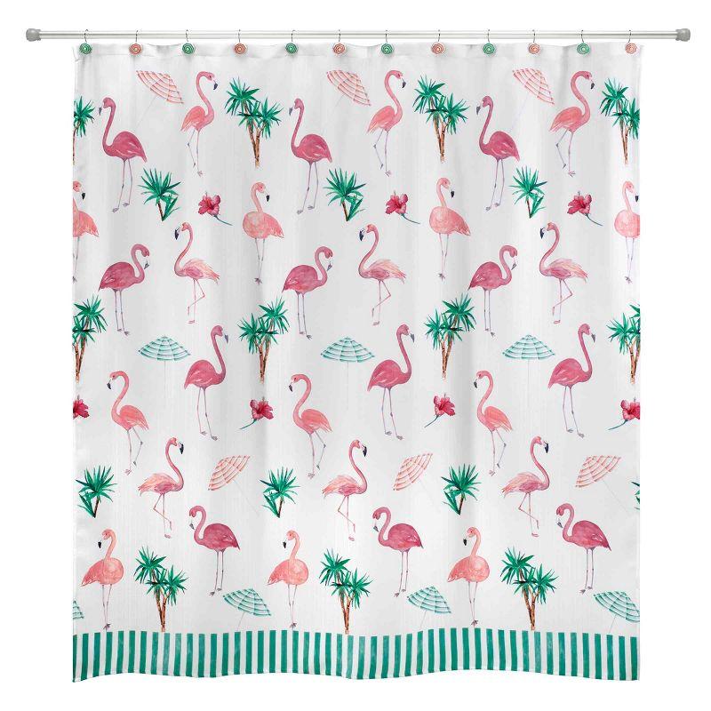 Avanti Linens Flamingo Paradise Shower Curtain & Hook Set