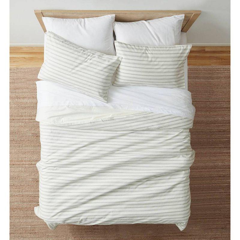 Blue Loom 3pc Full/Queen Saylor Duvet Set Ivory/Gray: Bedding, Non-Woven, Machine Washable