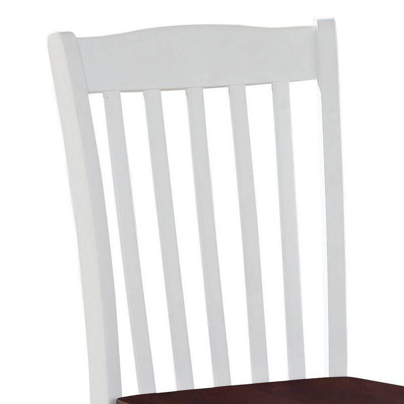 Acme Furniture Green Leigh Dining Chairs White/Walnut Finish