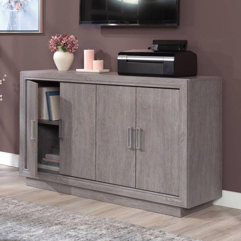 Ashen Oak 58" TV Credenza with Adjustable Shelves