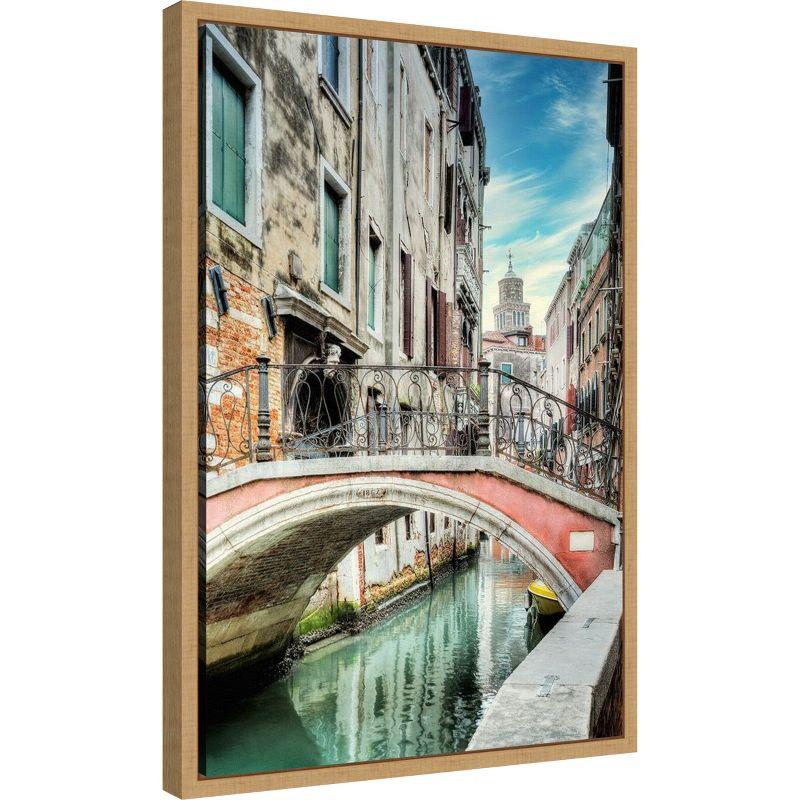 Amanti Art Venetian Canale Italy #21 by Alan Blaustein Canvas Wall Art Print Framed 16 x 23-in.