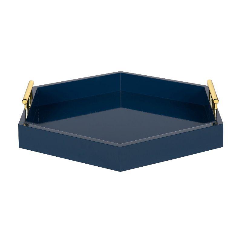 Kate and Laurel Lipton Narrow Rectangle Wood Accent Tray