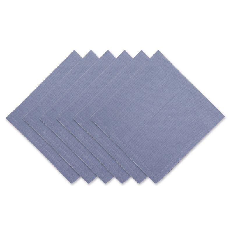 Design Imports Stonewash Blue Solid Napkin Set/6