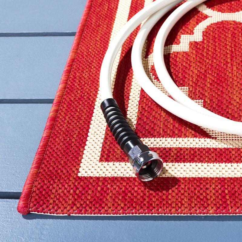 Courtyard CY6918 Power Loomed Indoor/Outdoor Area Rug - Red/Bone - 8'x11' - Safavieh.
