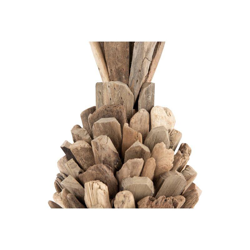 Driftwood Pineapple Decorative Sculpture (7.75"x16.5") - Storied Home: Unique Bohemian Style, Indoor Summer Accent