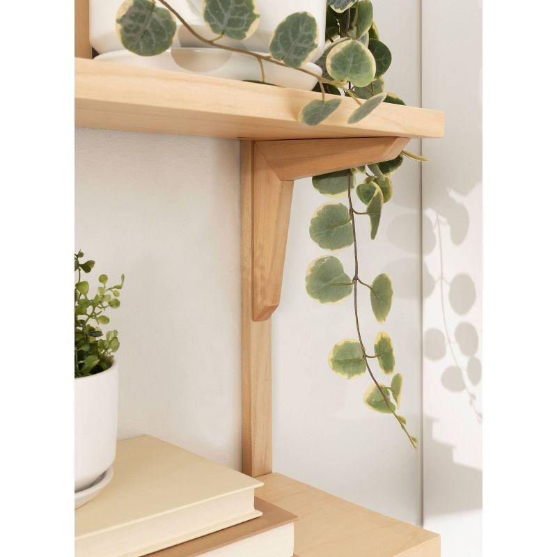 24" x 24" Meridien Wood Wall Shelf Natural - Kate & Laurel All Things Decor