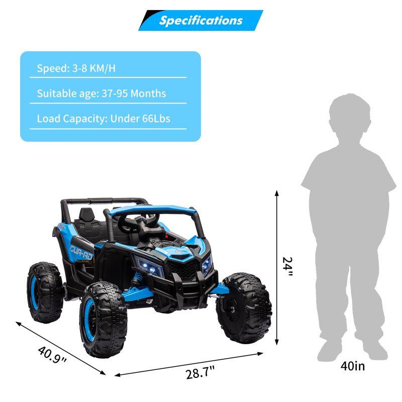 Blue 24V Ride On UTV Car with Remote Control