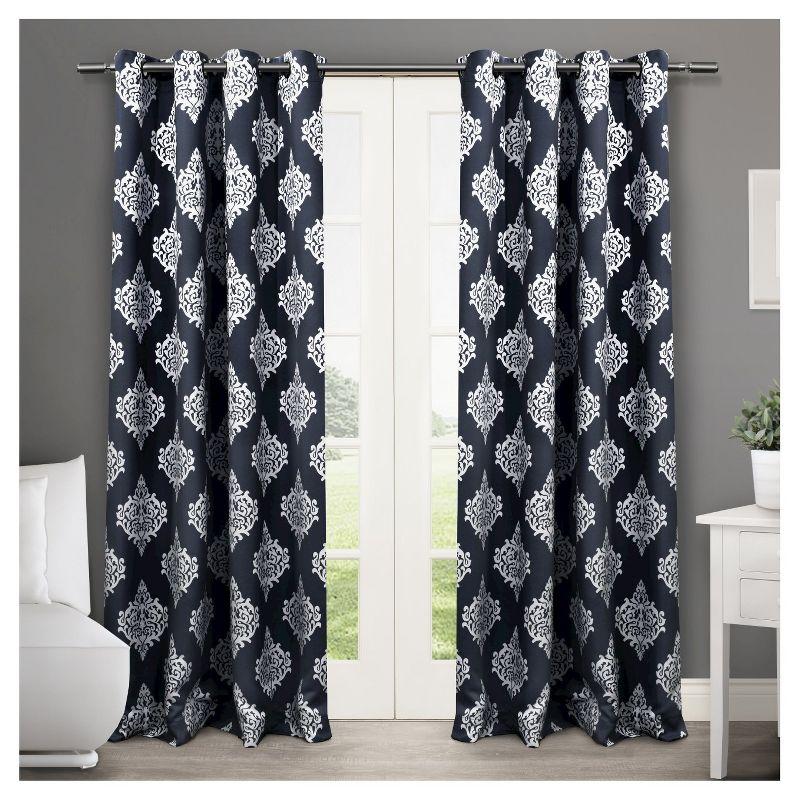 Peacoat Blue Blackout Thermal Grommet Window Curtain Panels