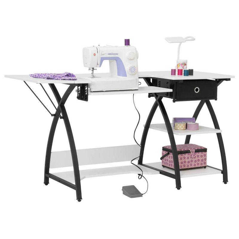 Sew Ready 56.8'' x 23.5'' Sewing Table with Sewing Machine Platform