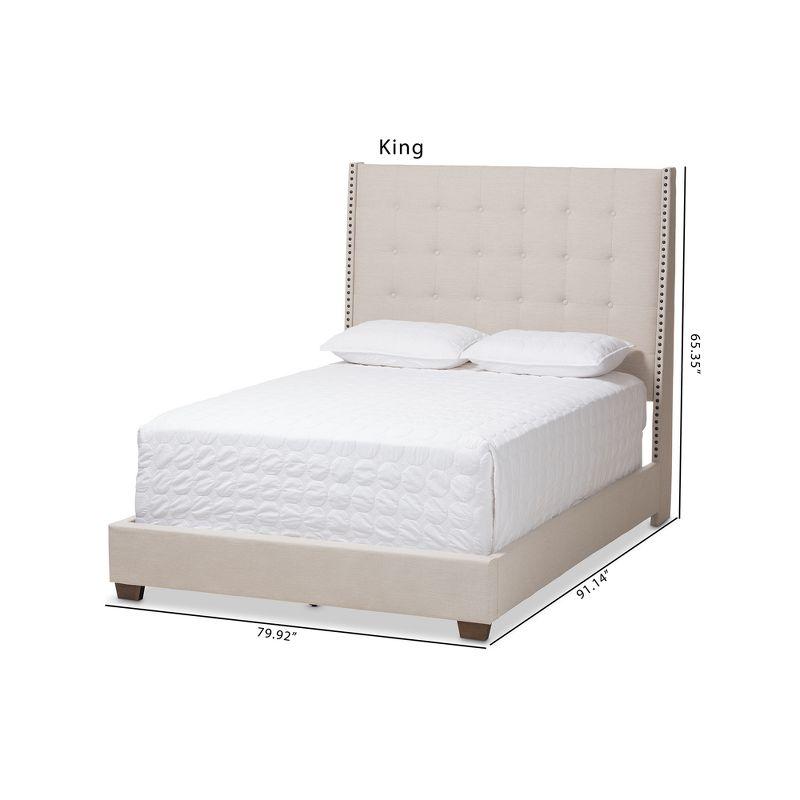 Georgette Modern and Contemporary Fabric Upholstered Bed - Baxton Studio