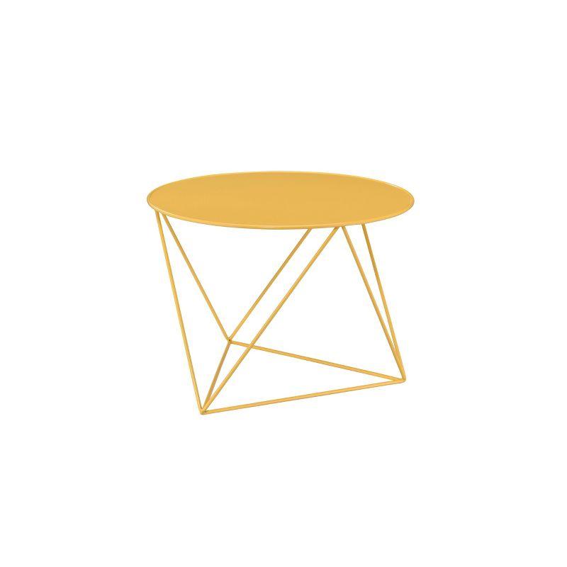 Epidia Accent Table Yellow - Acme Furniture: Modern Geometric Metal Base, 17" High